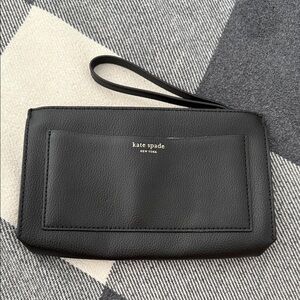 Kate Spade Black Leather Wristlet